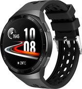 Siliconen Smartwatch bandje - Geschikt voor Huawei Watch GT 2e silicone air band - zwart - Strap-it Horlogeband / Polsband / Armband - GT2E