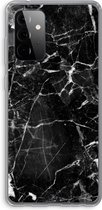 Case Company® - Hoesje geschikt voor Samsung Galaxy A72 hoesje - Zwart Marmer - Soft Cover Telefoonhoesje - Bescherming aan alle Kanten en Schermrand