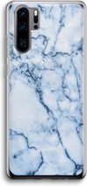 Case Company® - Hoesje geschikt voor Huawei P30 Pro hoesje - Blauw marmer - Soft Cover Telefoonhoesje - Bescherming aan alle Kanten en Schermrand