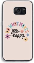 Case Company® - Hoesje geschikt voor Samsung Galaxy S7 hoesje - Happy days - Soft Cover Telefoonhoesje - Bescherming aan alle Kanten en Schermrand