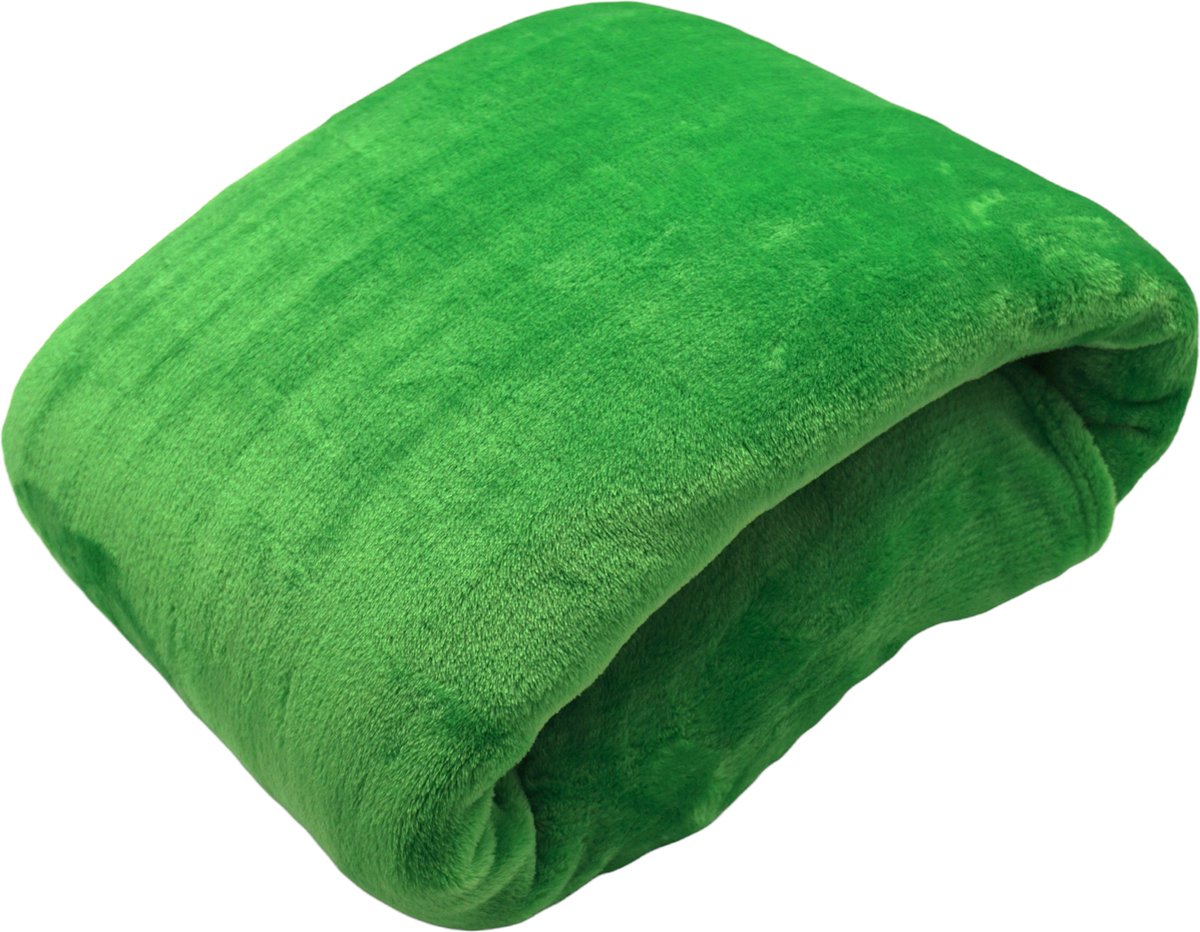 plaid fleece deken 150x200cm 300 gsm groen super zacht