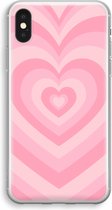 Case Company® - Hoesje geschikt voor iPhone X hoesje - Hart Roos - Soft Cover Telefoonhoesje - Bescherming aan alle Kanten en Schermrand