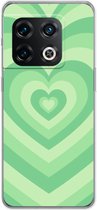 Case Company® - Hoesje geschikt voor OnePlus 10 Pro hoesje - Hart Groen - Soft Cover Telefoonhoesje - Bescherming aan alle Kanten en Schermrand