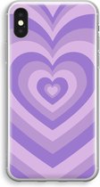 Case Company® - Hoesje geschikt voor iPhone XS hoesje - Hart Paars - Soft Cover Telefoonhoesje - Bescherming aan alle Kanten en Schermrand