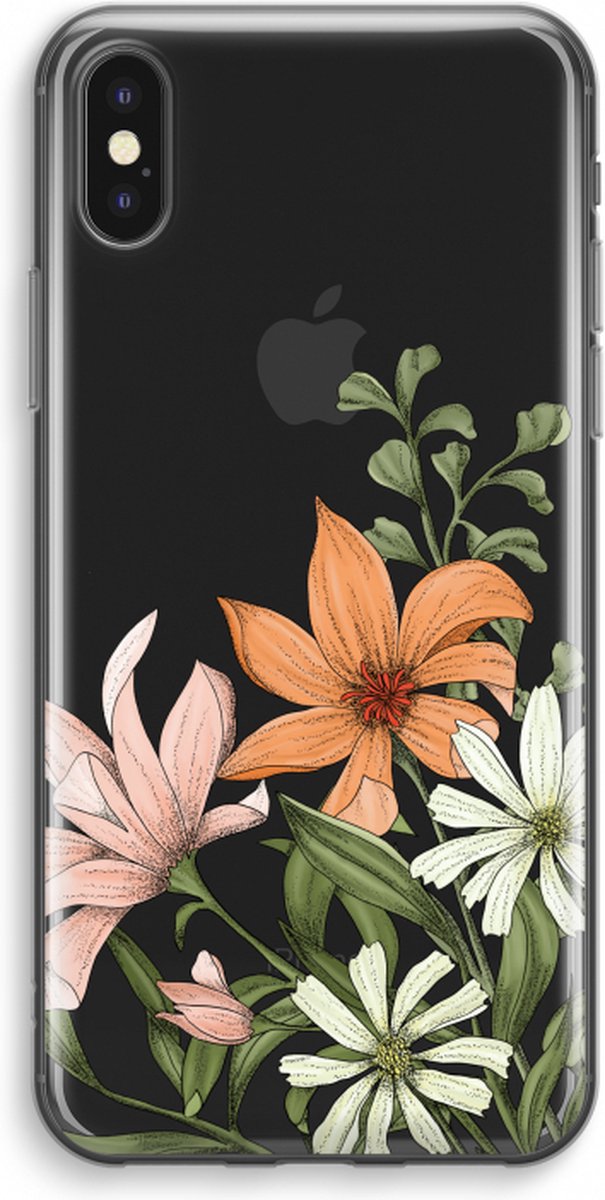 Case Company® - iPhone XS Max hoesje - Floral bouquet - Soft Cover Telefoonhoesje - Bescherming aan alle Kanten en Schermrand