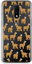 Case Company® - Hoesje geschikt voor OnePlus 7 hoesje - Alpacas - Soft Cover Telefoonhoesje - Bescherming aan alle Kanten en Schermrand