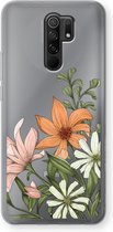 Case Company® - Hoesje geschikt voor Xiaomi Redmi 9 hoesje - Floral bouquet - Soft Cover Telefoonhoesje - Bescherming aan alle Kanten en Schermrand