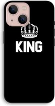 Case Company® - Hoesje geschikt voor iPhone 13 mini hoesje - King zwart - Biologisch Afbreekbaar Telefoonhoesje - Bescherming alle Kanten en Schermrand