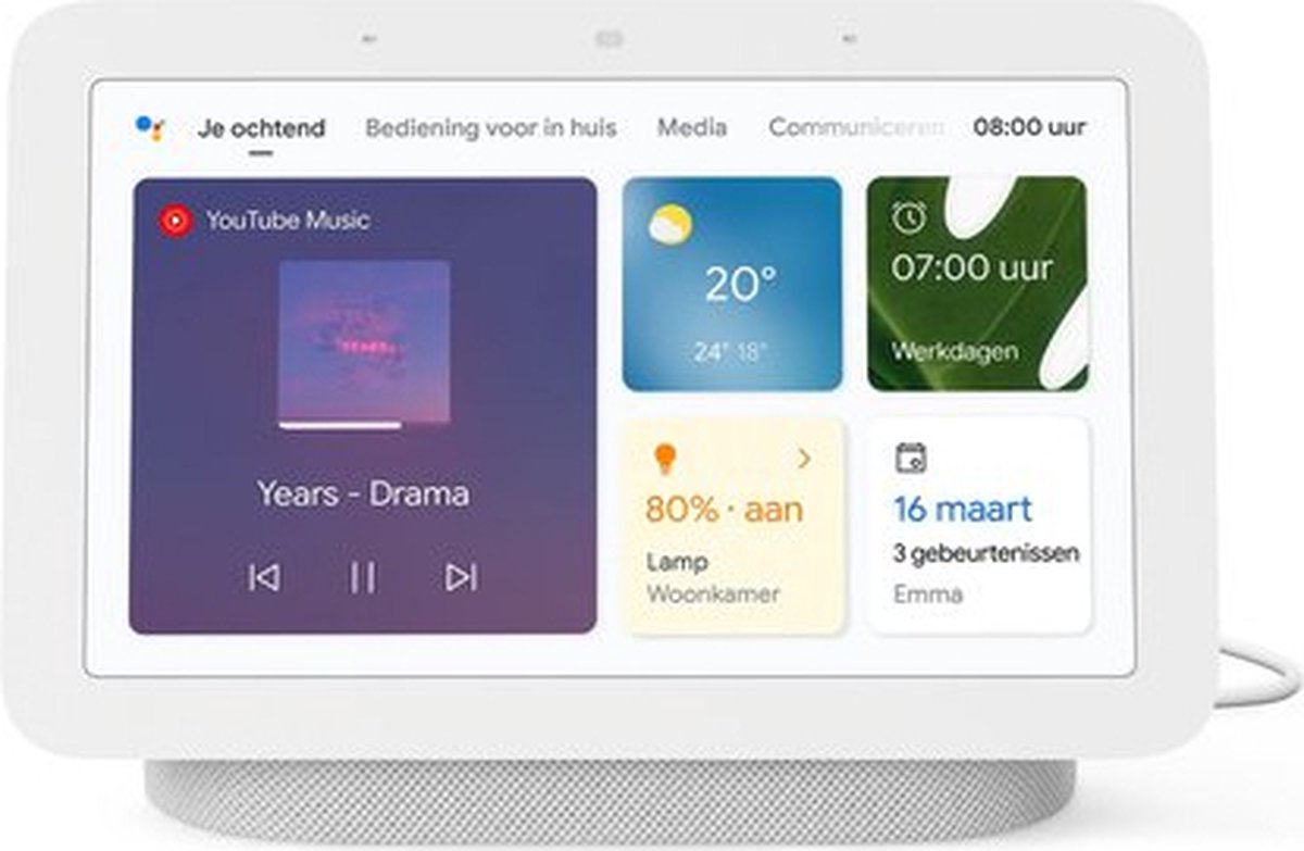 Google Nest Hub - Enceinte intelligente avec écran tactile 7 - gris clair  Pas Cher