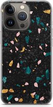 Case Company® - Hoesje geschikt voor iPhone 13 Pro hoesje - Terrazzo N°10 - Soft Cover Telefoonhoesje - Bescherming aan alle Kanten en Schermrand