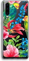Case Company® - Hoesje geschikt voor Huawei P30 hoesje - Papegaaien - Soft Cover Telefoonhoesje - Bescherming aan alle Kanten en Schermrand