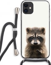 Case Company® - Hoesje met koord geschikt voor iPhone 11 hoesje met Koord - Rocco - Telefoonhoesje met Zwart Koord - Extra Bescherming aan alle Kanten en Over de Schermrand