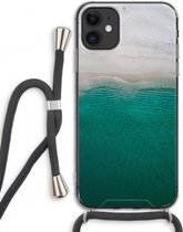 Case Company® - Hoesje met koord geschikt voor iPhone 11 hoesje met Koord - Stranded - Telefoonhoesje met Zwart Koord - Extra Bescherming aan alle Kanten en Over de Schermrand