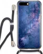 Case Company® - Hoesje met koord geschikt voor iPhone 7 PLUS hoesje met Koord - Nebula - Telefoonhoesje met Zwart Koord - Extra Bescherming aan alle Kanten en Over de Schermrand