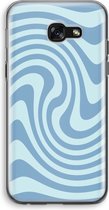 Case Company® - Hoesje geschikt voor Samsung Galaxy A5 (2017) hoesje - Swirl Blauw - Soft Cover Telefoonhoesje - Bescherming aan alle Kanten en Schermrand