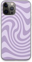 Case Company® - Hoesje geschikt voor iPhone 13 Pro Max hoesje - Swirl Paars - Soft Cover Telefoonhoesje - Bescherming aan alle Kanten en Schermrand