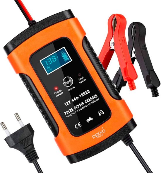 Dekko Tools acculader – 12V – 4-100Ah – oranje