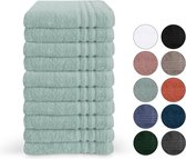 Bol.com Byrklund handdoeken 50 x 100 - set van 10 - Hotelkwaliteit - Zeeblauw aanbieding
