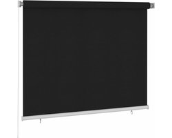 vidaXL - Rolgordijn - voor - buiten - 185(B)x140(H) - cm - zwart
