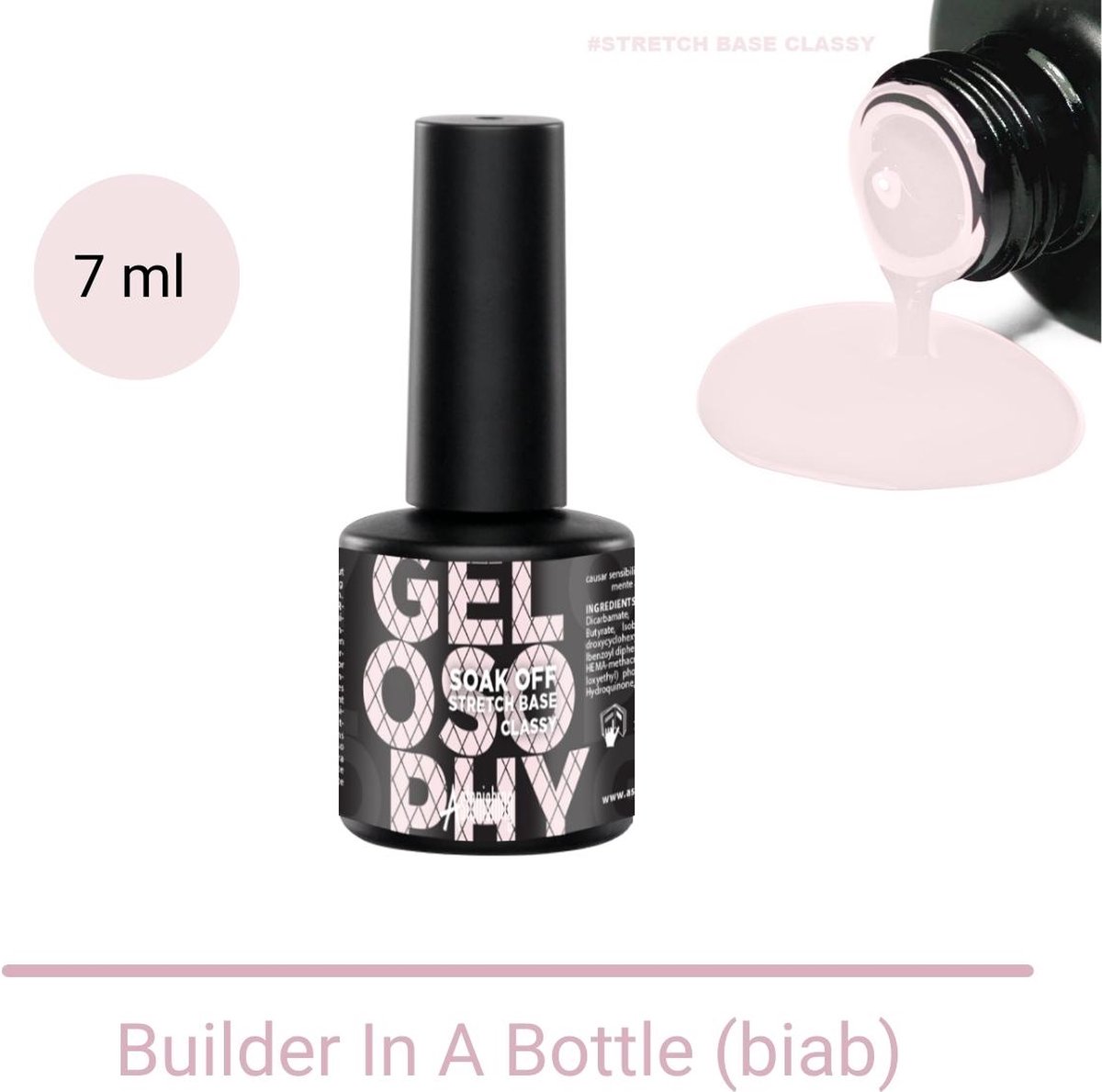Guapà® biab builder gel in a bottle | biab nagellak | gelnagels starterspakket | nagellak | gellak pink | builder gel | 7 ml classy