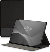 kwmobile hoes geschikt voor Samsung Galaxy Tab S8 Ultra / S9 Ultra - Slanke tablethoes met standaard - Tablet cover in antraciet / zwart