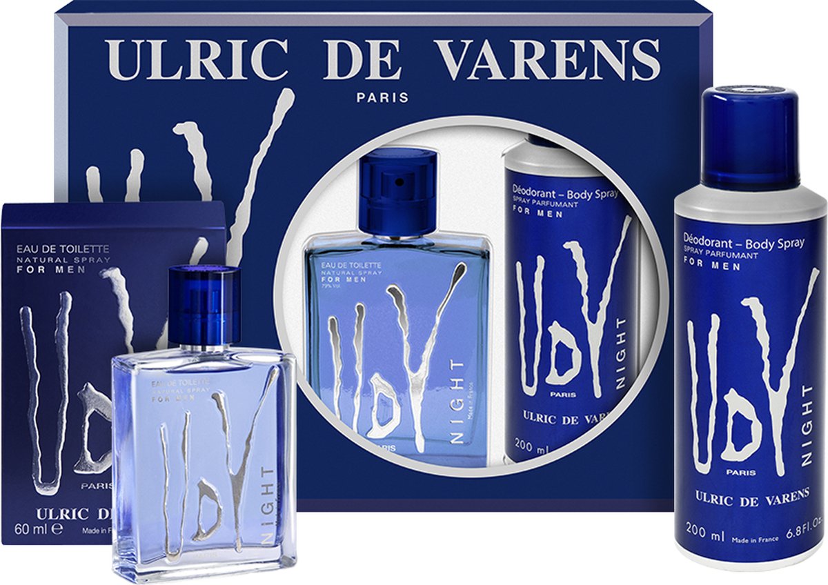 Goedkoopste Ulric de Varens - UDV Night - Geschenkset - Herenparfum 100ml & Deodorant 200ml