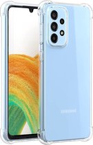 Coque Samsung Galaxy A33 - Coque arrière transparente anti-choc hybride en Siliconen transparente