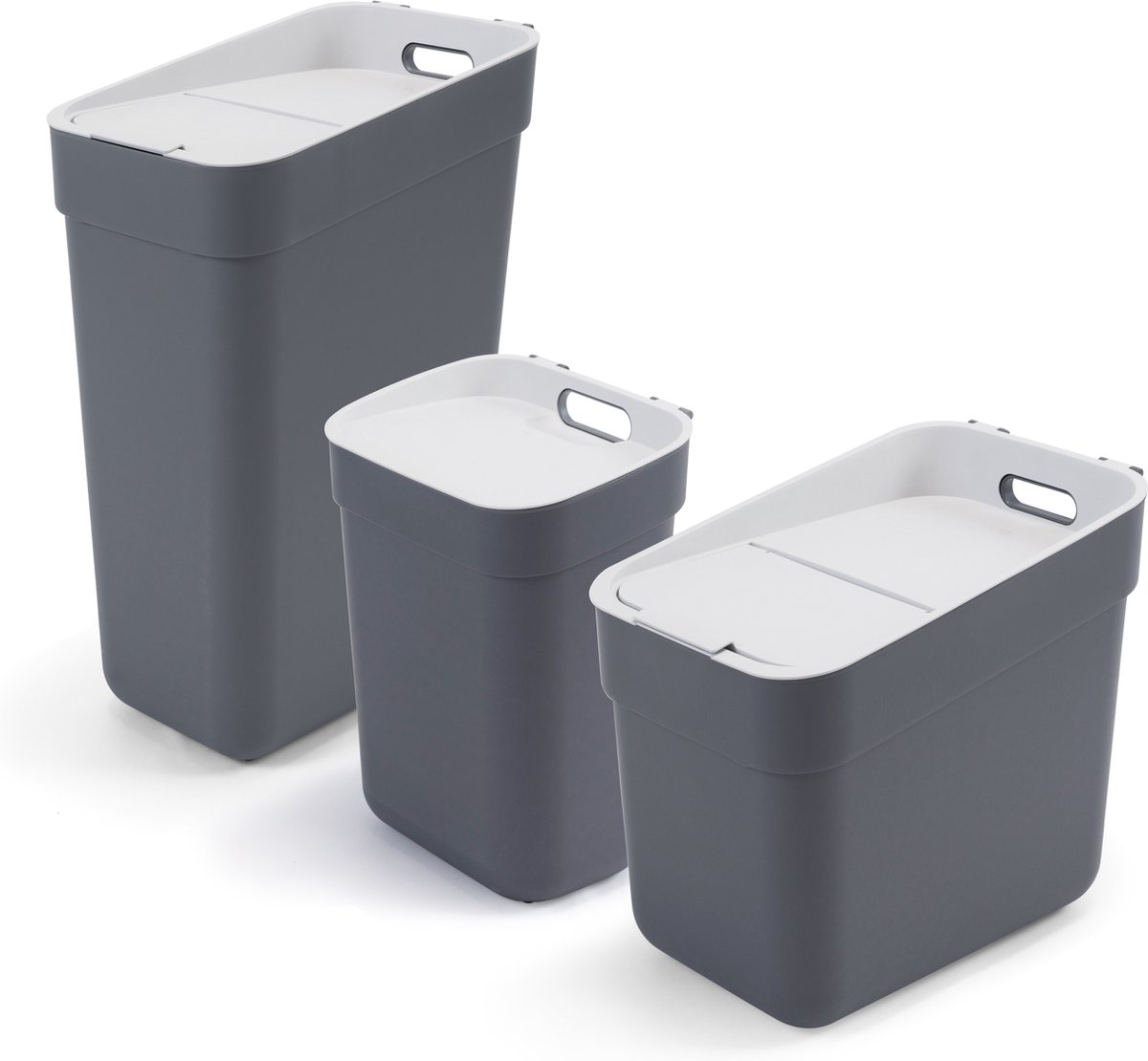 Curver Ready to Collect Poubelle de recyclage avec couvercle relevable Gris foncé 5 l