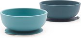 EKOBO BAMBINO SILICONE SUCTION BOWL - 2 PACK BLUE ABYSS / LAGOON