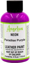 Angelus Leather Acrylic Paint - textielverf voor leren stoffen - acrylbasis - 118ml - Neon - Paradise Purple