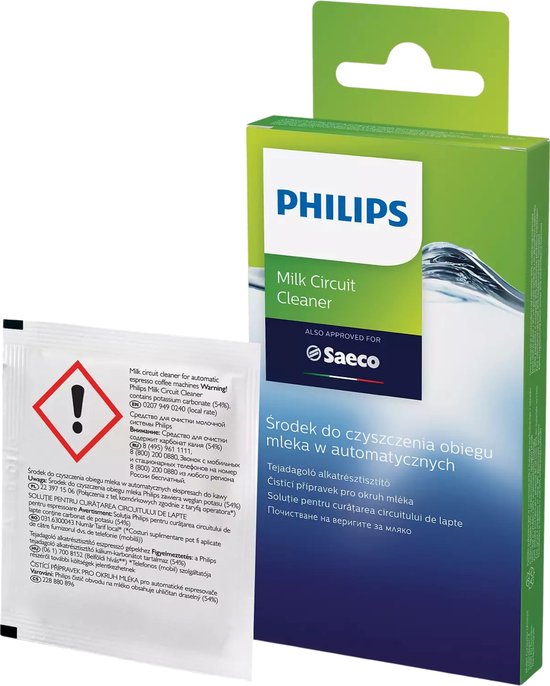Bijgeleverde accessoires en toebehoren - Philips 8785266681133 - Philips - Saeco - 2x Aquaclean waterfilter + 2x Milk circuit cleaner - Reinigingsmiddel voor het melkdoorsysteem - COMBIDEAL