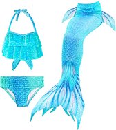 Zeemeerminstaart inclusief monovin en bikini set - Mermaid staart Oceans - Maat 140