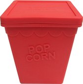Magnetron Popcorn Maker - Siliconen Air Popper Bowl - Rode Magnetron Siliconen Kommen, Keuken Popcorn Making Tool, Food Grade Silicone - rood