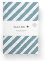 Studio Ditte Hoeslaken 90x200cm | Stripes Blue