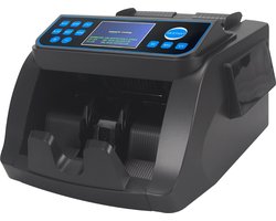 Geldtelmachine & Biljettelmachine - 5-Voudig Valsgelddetectie - 1000 biljetten/minuut - 5-voudig valsgelddetectie - Optel & batch-functie - Draaghendel - Alarm - Incl. Gratis Opberg- en Stofhoes én Vals Geld Stift
