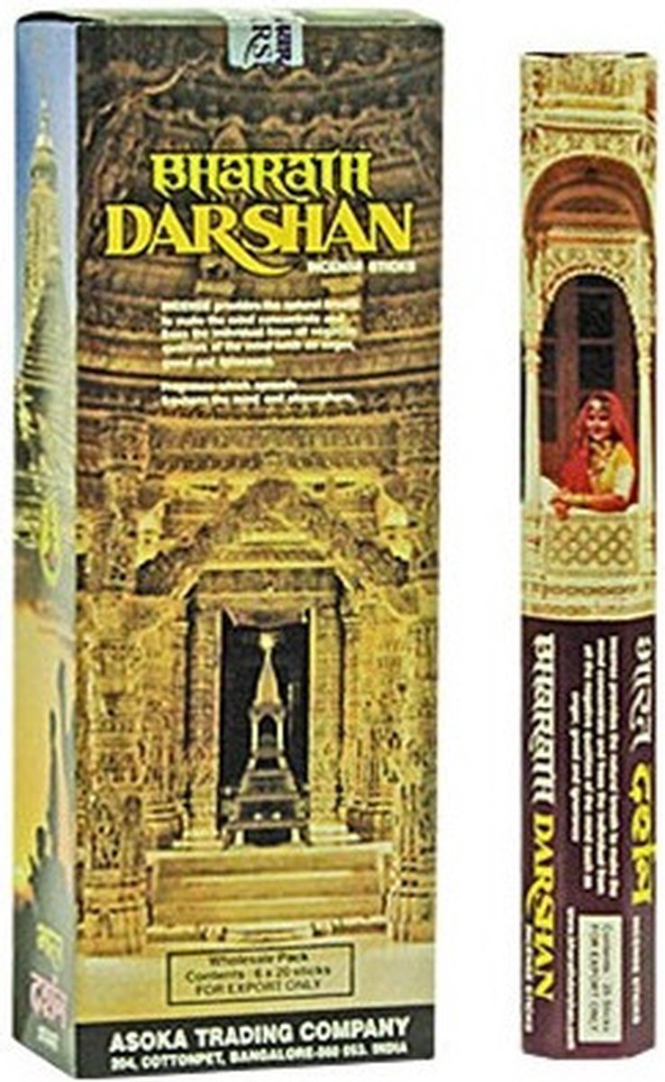 Darshan wierook - bharath darshan - hexa - doos 6 stuks