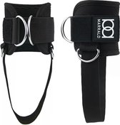 Marrald Kickback Ankle Straps - Fitness Enkelband Cuff Beenband Sport Kabelmachine - set van 2 - Zwart