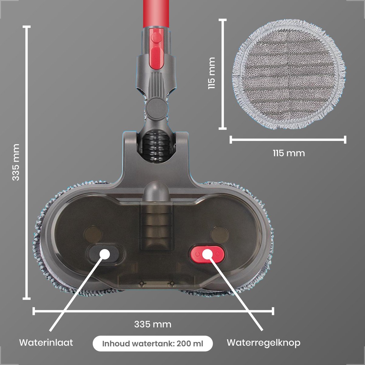 Sgizoku 6 Stück Ersatzpads für OGORI Elektrischer Mopp, 18.5cm Wischpad