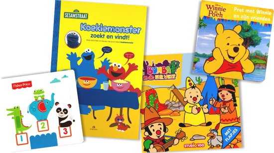 Kinderboeken Pakket 1 t/m 3 jaar - Voordeelbundel van 4 boeken - Voorleesboek - Flapjesboek Bumba - Kartonboekjes