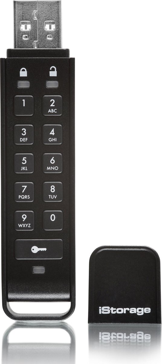 iStorage datAshur Personal 2 - USB-stick - 16 GB - Cijfercode - Zwart