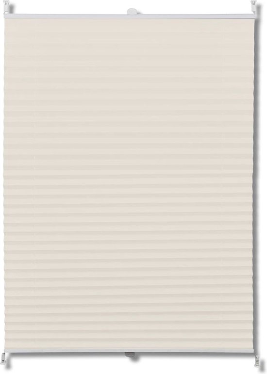 vidaXL - Store enrouleur plissé - 60x100cm - crème