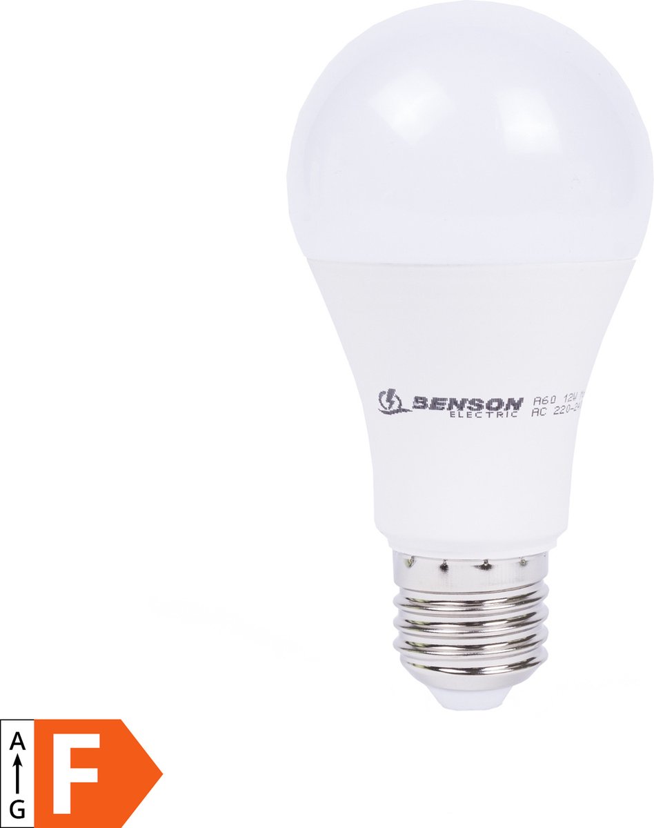 Benson Dimbare LED-lamp - Warmwit 3000K - E27 fitting - 12W - Bol Wit - 230V