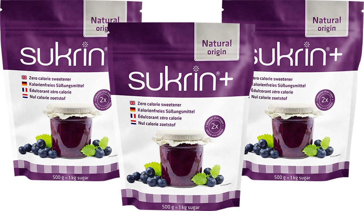 Goedkoopste Sukrin 500g - Voordeelverpakking - Bevat Erythritol - 100 Natuurlijke Suikervervanger - Extra zoet