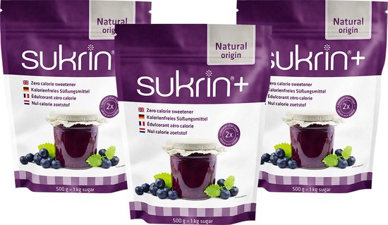 Foto: Sukrin 500g voordeelverpakking bevat erythritol 100 natuurlijke suikervervanger extra zoet