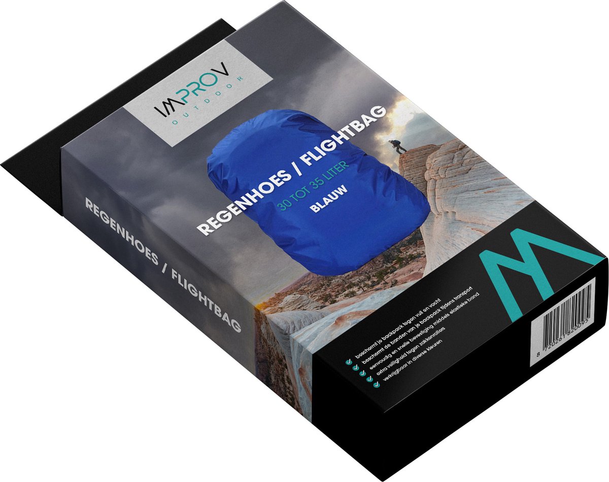 Blauwe Improv Regenhoes Rugtas30l/40l - Backpack Rain Cover Blauwe Improv Regenhoes Rugtas30l/40l - Backpack Rain Cover