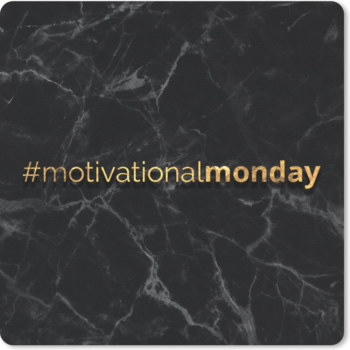 Muismat 20x20 cm - Mousepad Quotes - Motivatie - Marmer print - Goud - Muismatten