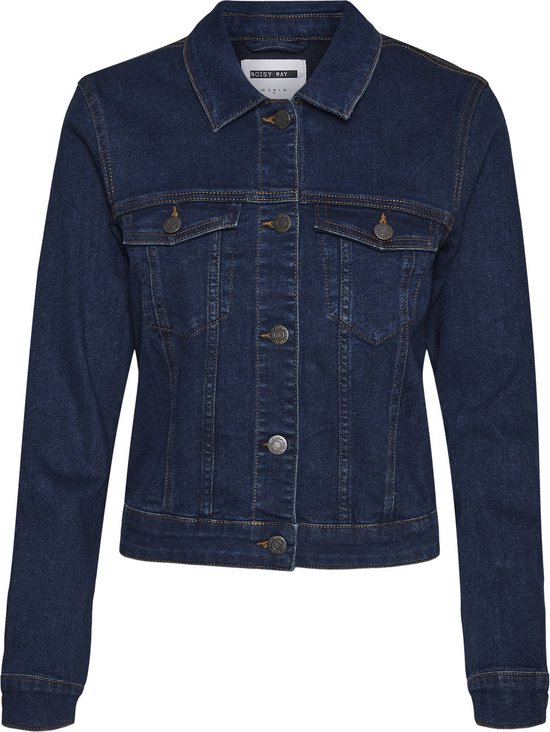 NOISY MAY NMDEBRA L/S BLUE DENIM JACKET NOOS Dames Jas - Maat S