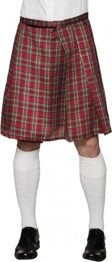 Rode Schotse kilt / rok voor heren - Carnaval verkleedkleding | bol