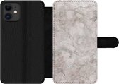 Bookcase Geschikt voor iPhone 11 telefoonhoesje - Marmer print - Patronen - Chic - Met vakjes - Wallet case met magneetsluiting
