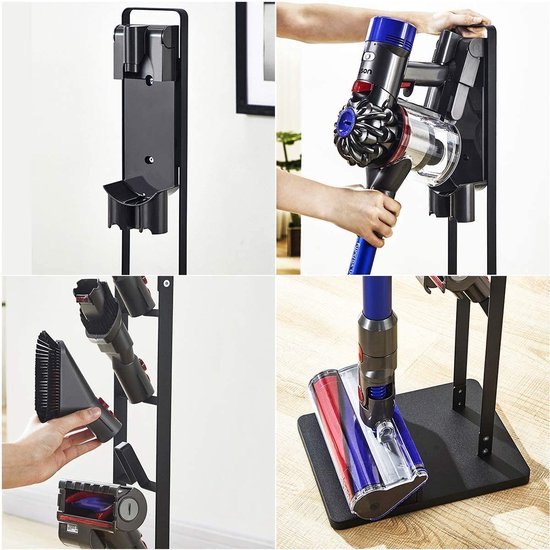 SensaHome - Support d'aspirateur en métal stable pour Dyson & Dyson Handheld avec espace pour accessoires et Accessoires de vêtements pour bébé d'aspirateur sans fil - Dyson